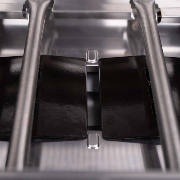 SANTOS S-418 All Black | Seiten- & Heckbrenner | Komplett Schwarz inkl. Drehspieß, Rostheber & Silikonablage – Bild 7