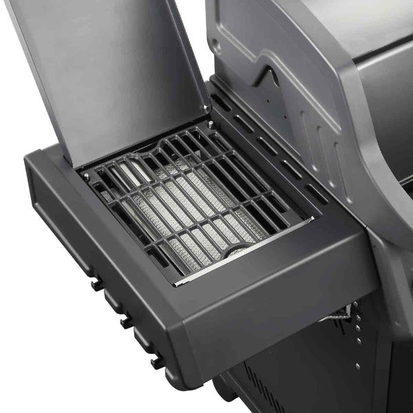 Santos Gasgrill S-318 Seiten- & Heckbrenner, All Black inkl. Drehspieß, Rostheber & Silikonablage – Bild 3