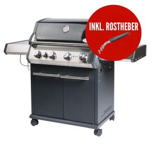 SANTOS S-401 mit Seitenkocher, Schwarz, Inkl. Rostheber
