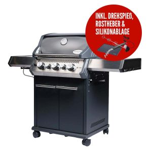 S-318 Black inkl. Drehspieß & Silikonablage