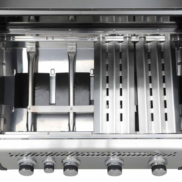 SANTOS S-418 mit Seiten- & Heckbrenner, Schwarz inkl. Drehspieß, Rostheber & Silikonablage – Bild 4