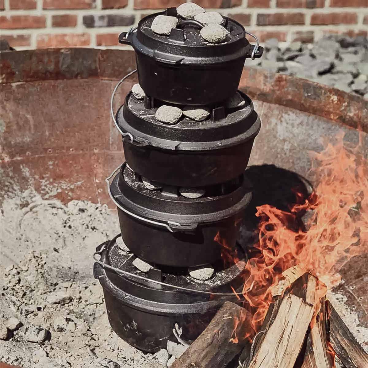 SANTOS Dutch Oven 6qt mit Füßen – Bild 2