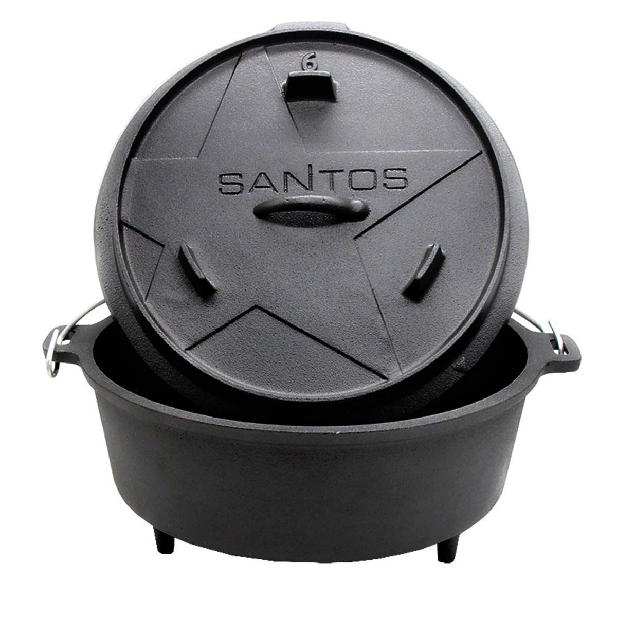 SANTOS Dutch Oven 6qt mit Füßen – Bild 5