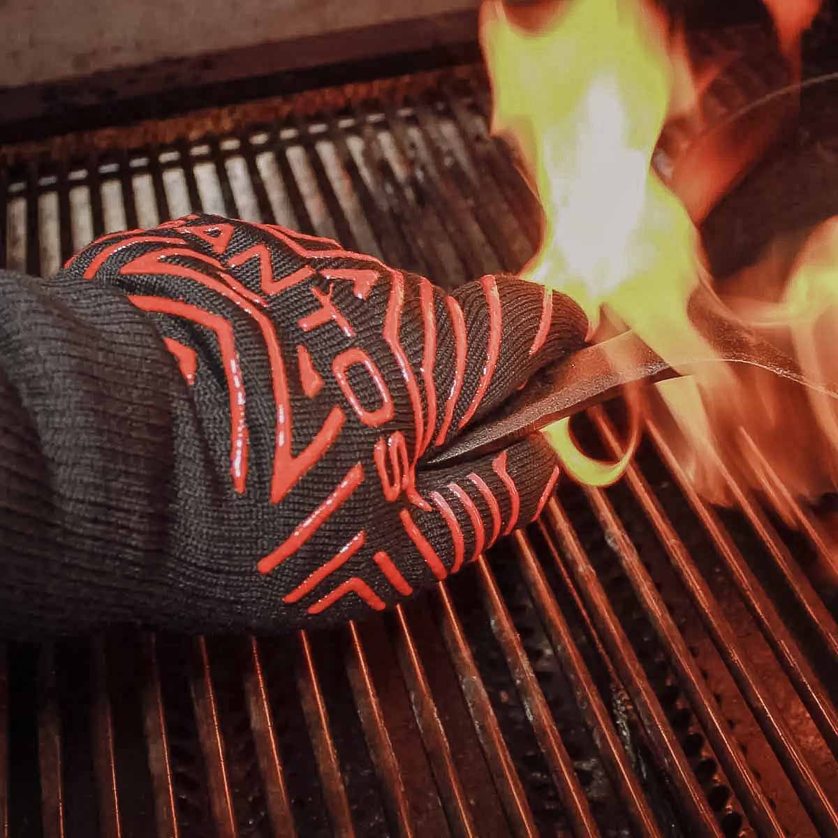 SANTOS Grill Handschuh (Paar) hitzebeständig bis 500 °C, Universalgröße