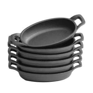 SANTOS Gusseiserne Servierpfannen 6er Set, 20 x 9,5 cm