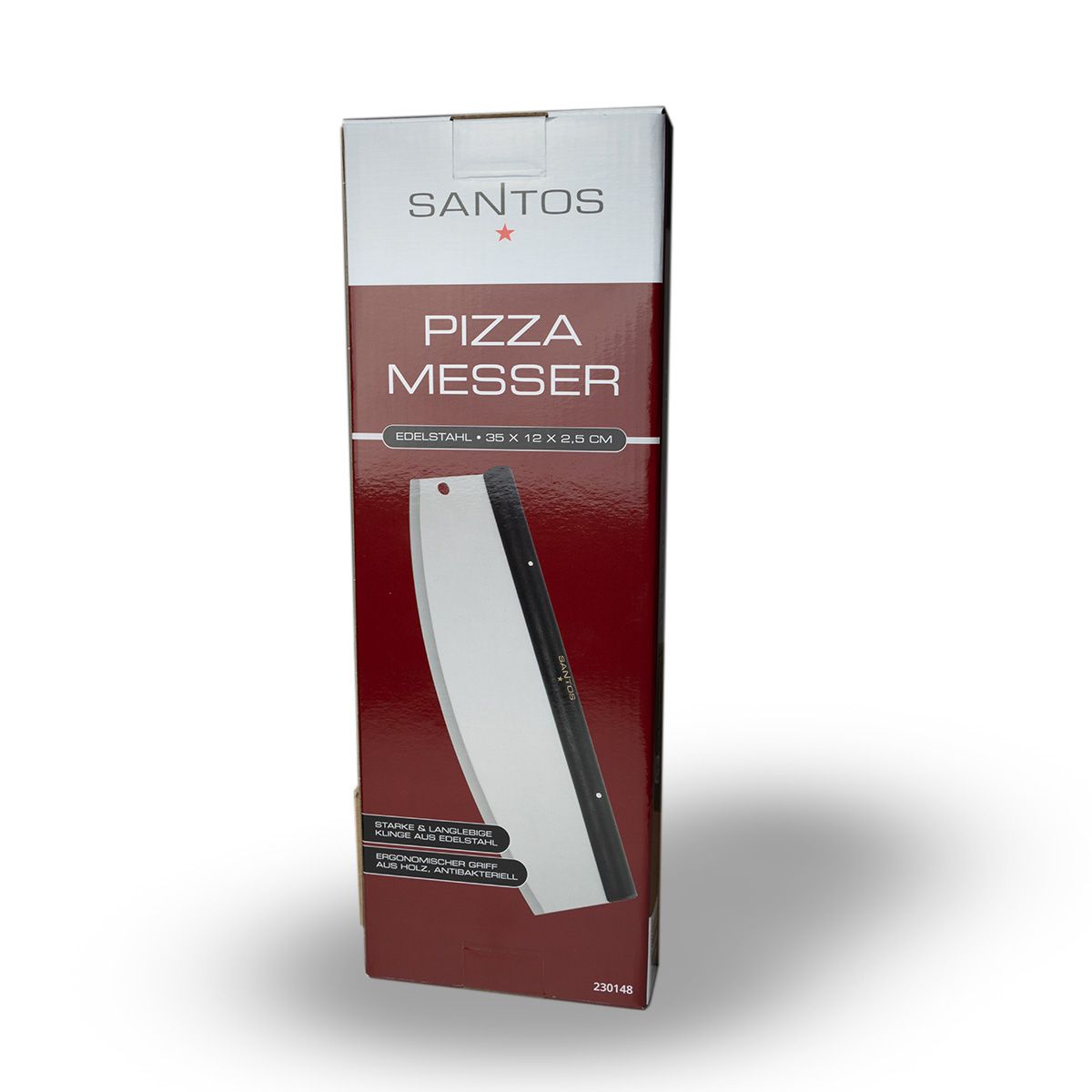 SANTOS Pizza Wiegemesser, Edelstahl, 35 cm – Bild 9